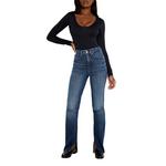 Women's GOOD AMERICAN Good Boy Slit Slim Fit Straight Jeans - Thumbnail 3 of 7