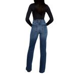 Women's GOOD AMERICAN Good Boy Slit Slim Fit Straight Jeans - Thumbnail 4 of 7