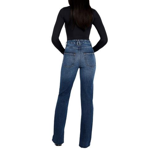 Women's GOOD AMERICAN Good Boy Slit Slim Fit Straight Jeans - Primary Image