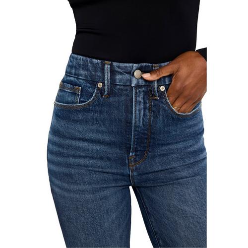 Women's GOOD AMERICAN Good Boy Slit Slim Fit Straight Jeans - Primary Image