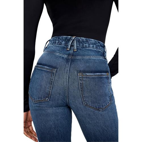 Women's GOOD AMERICAN Good Boy Slit Slim Fit Straight Jeans - Primary Image