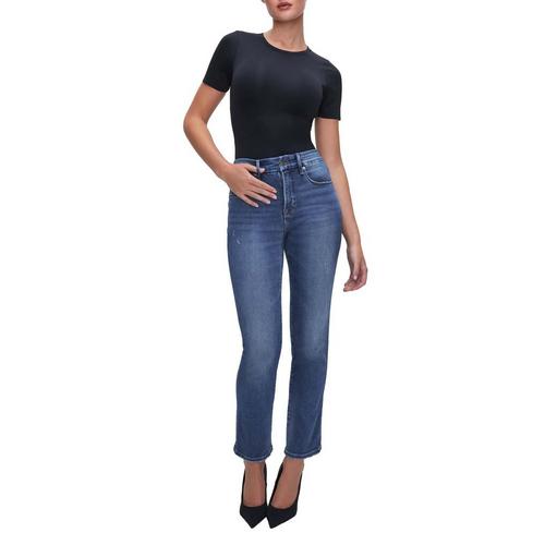Women's GOOD AMERICAN Light Compression Straight Jeans - Primary Image