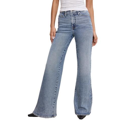 Women's GOOD AMERICAN Good Waist Palazzo Wide Leg Jeans - Primary Image