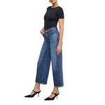 Women's GOOD AMERICAN Soft-Tech Good Waist Cropped Palazzo Wide Leg Jeans - Thumbnail 2 of 6