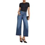 Women's GOOD AMERICAN Soft-Tech Good Waist Cropped Palazzo Wide Leg Jeans - Thumbnail 6 of 6