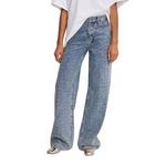 Women's GOOD AMERICAN Good Skate Crystal Wide Leg Jeans - Thumbnail 1 of 6