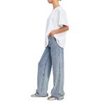 Women's GOOD AMERICAN Good Skate Crystal Wide Leg Jeans - Thumbnail 3 of 6
