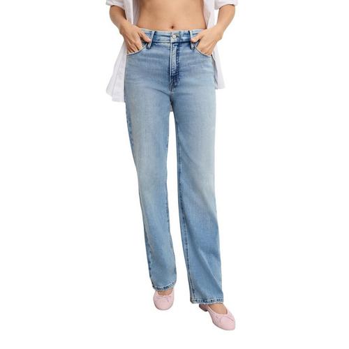 Women's GOOD AMERICAN Soft Tech Good True Straight Jeans - Primary Image