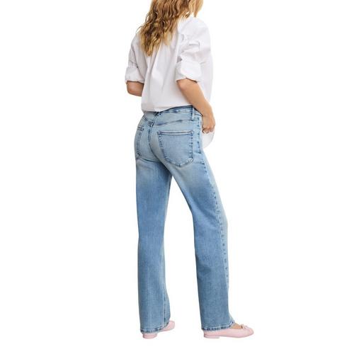 Women's GOOD AMERICAN Soft Tech Good True Straight Jeans - Primary Image