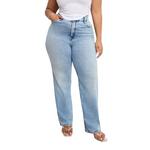 Women's GOOD AMERICAN Soft Tech Good True Straight Jeans - Thumbnail 4 of 9