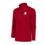 Antigua Women's Nebraska Cornhuskers Football Tribute Long Sleeve 1/4 Zip - Thumbnail 1 of 2