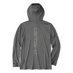 Men's Carhartt Force Sun Defender Lightweight Hooded Logo Graphic Long Sleeve T-Shirt - Thumbnail 2 of 8