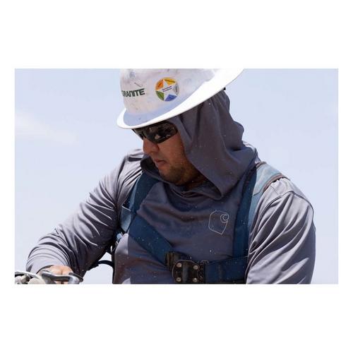 Men's Carhartt Force Sun Defender Lightweight Hooded Logo Graphic Long Sleeve T-Shirt - Primary Image