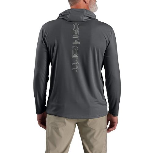 Men's Carhartt Force Sun Defender Lightweight Hooded Logo Graphic Long Sleeve T-Shirt - Primary Image