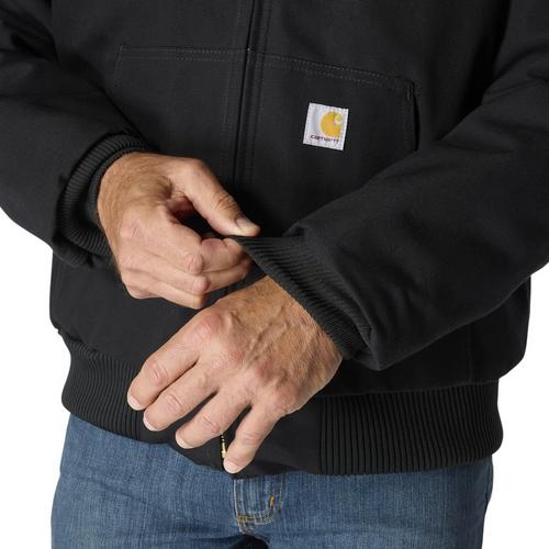 Men's Carhartt Flannel-Lined Active Firm Duck Hooded Softshell Jacket