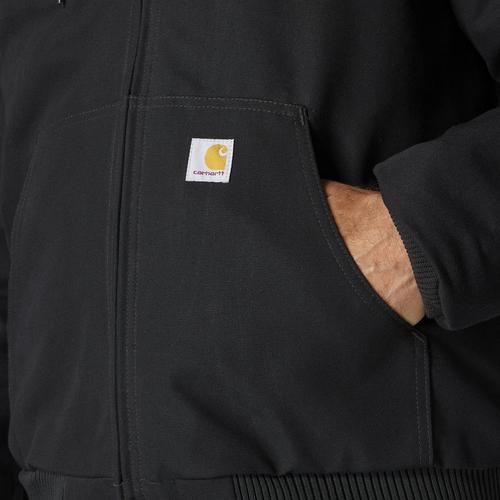 Men's Carhartt Flannel-Lined Active Firm Duck Hooded Softshell Jacket