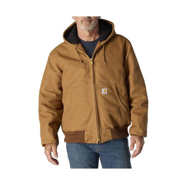 Men's Carhartt Flannel-Lined Active Firm Duck Softshell Jacket 2XLarge Carhartt Brown