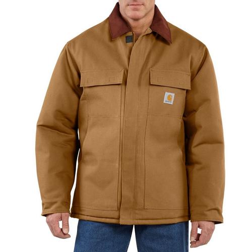 Men's Carhartt Loose Fit Firm Duck Insulated Traditional Canvas Jacket - Primary Image