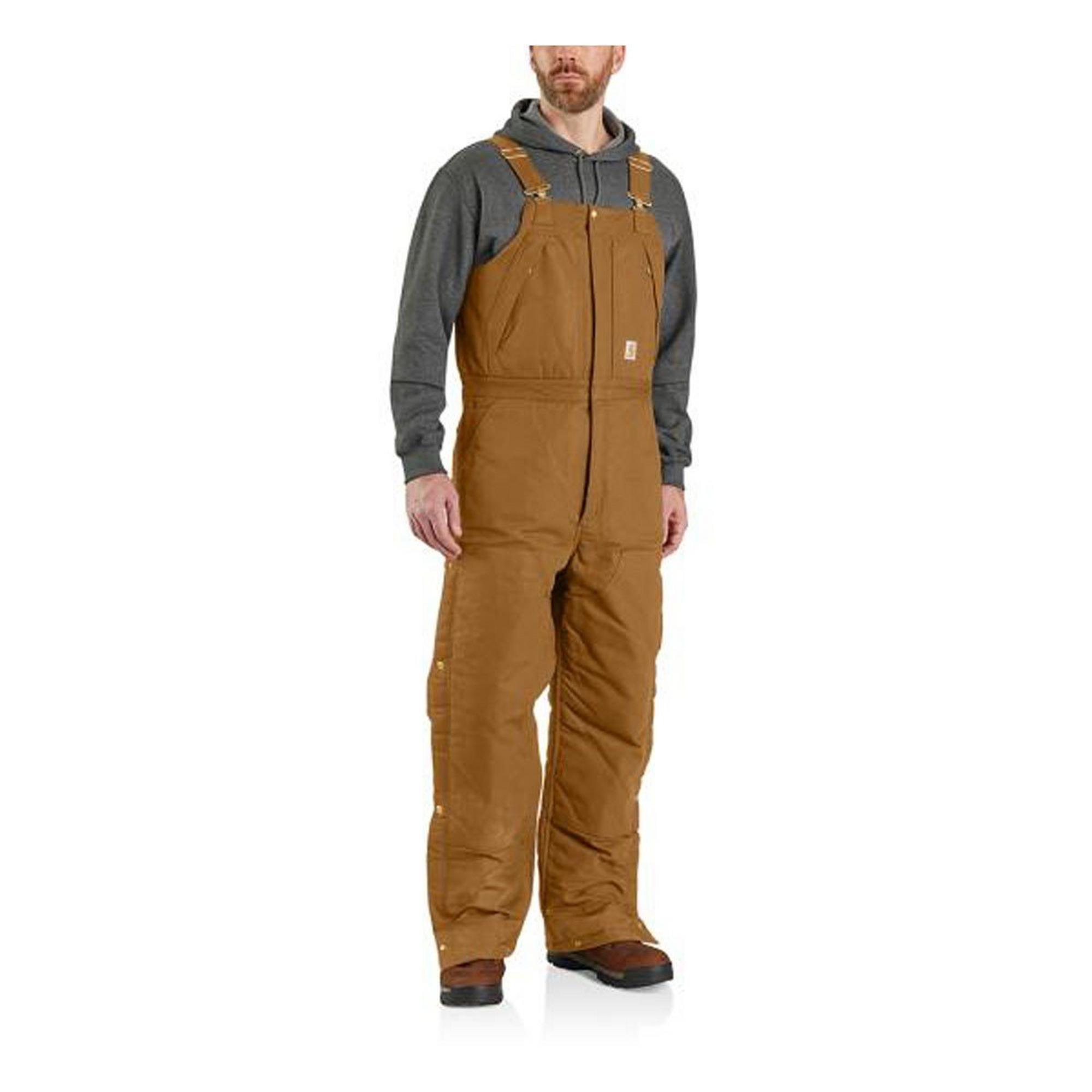 Men's Carhartt Loose Fit Firm Duck Insulated Biberall Extreme Warmth Rating