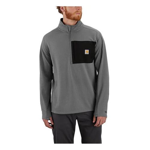 Men's Carhartt Force Relaxed Fit Mock Neck 1/2 Zip Pullover - Primary Image