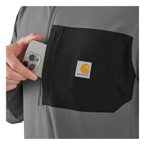 Men's Carhartt Force Relaxed Fit Mock Neck 1/2 Zip Pullover - Primary Image