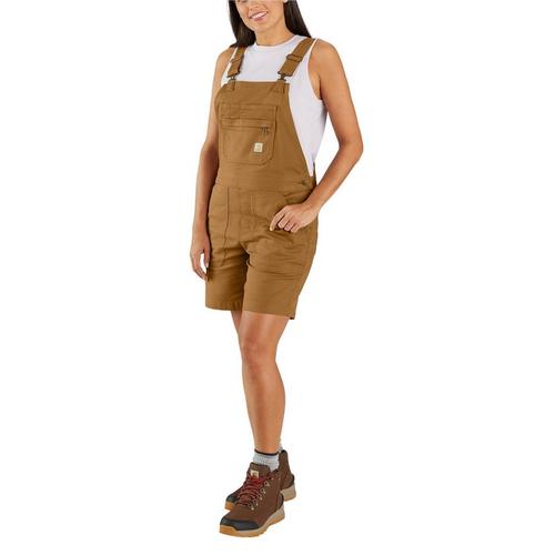 Women's Carhartt Relaxed Fit Rugged Flex Canvas Shortall - Primary Image