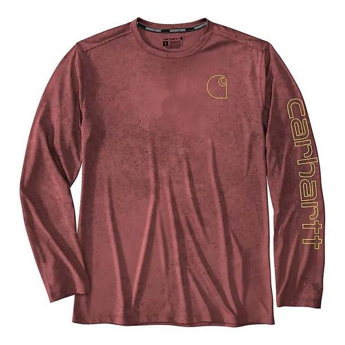 Men's Carhartt Force Sun Defender Lightweight Print Long Sleeve T-Shirt - Primary Image