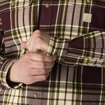 Men's Carhartt Loose Fit Heavyweight Flannel Plaid Long Sleeve Button Up Shirt - Thumbnail 5 of 7