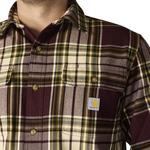 Men's Carhartt Loose Fit Heavyweight Flannel Plaid Long Sleeve Button Up Shirt - Thumbnail 6 of 7