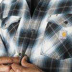Men's Carhartt Montana Rugged Flex Lightweight Snap-Front Plaid Long Sleeve Button Up Shirt - Thumbnail 5 of 5