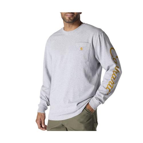 Men's Carhartt Loose Fit Heavyweight Pocket Dog Graphic Long Sleeve T-Shirt