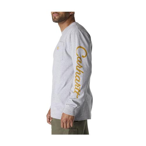 Men's Carhartt Loose Fit Heavyweight Pocket Dog Graphic Long Sleeve T-Shirt
