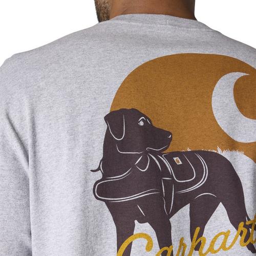 Men's Carhartt Loose Fit Heavyweight Pocket Dog Graphic Long Sleeve T-Shirt