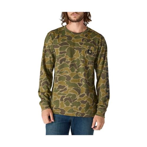 Men's Carhartt Relaxed Fit Heavyweight Pocket Camo Logo Graphic Long Sleeve T-Shirt - Primary Image