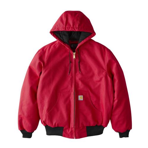 Men's Carhartt Flannel-Lined Active Firm Duck Hooded Softshell Jacket - Primary Image