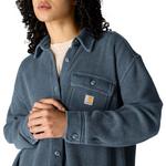 Women's Carhartt Heavyweight Waffle Knit Long Sleeve Oversized Shacket - Thumbnail 2 of 8