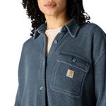 Women's Carhartt Heavyweight Waffle Knit Long Sleeve Oversized Shacket - Thumbnail 3 of 8
