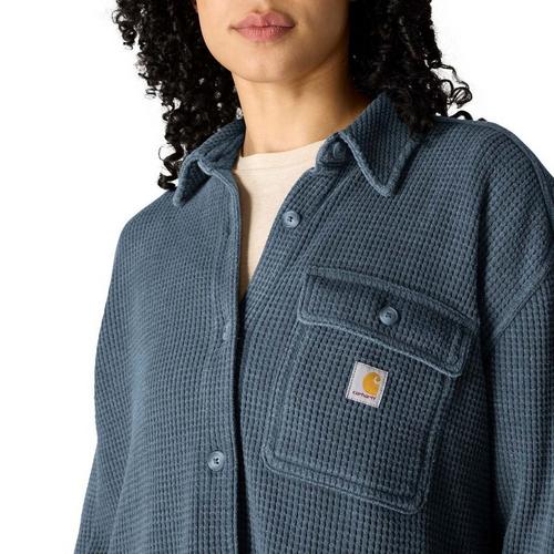 Women's Carhartt Heavyweight Waffle Knit Long Sleeve Oversized Shacket - Primary Image