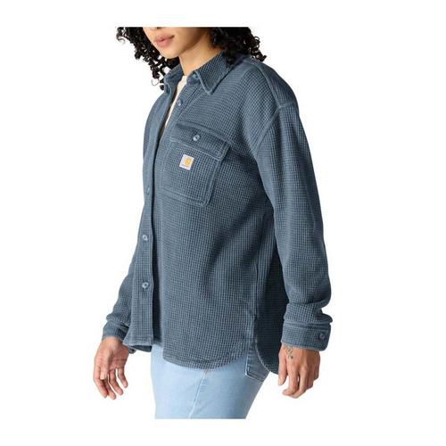Women's Carhartt Heavyweight Waffle Knit Long Sleeve Oversized Shacket - Primary Image