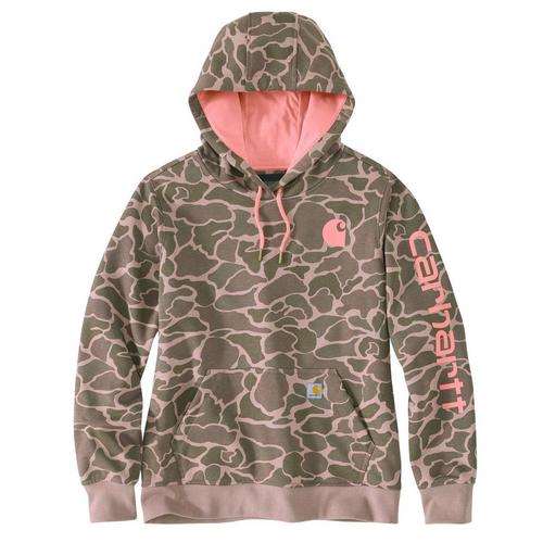Women's Carhartt Relaxed Fit Midweight Logo Sleeve Graphic Printed Hoodie