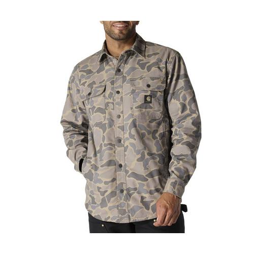 Men's Carhartt Rugged Flex Relaxed Fit Fleece-Lined Canvas Jacket - Primary Image