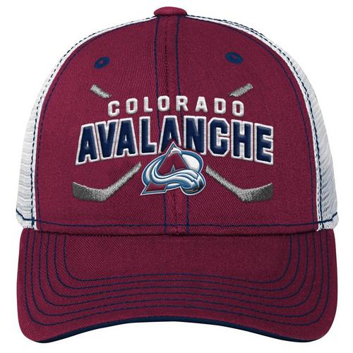 Genuine Stuff Kids' Colorado Avalanche Lockup Mesh Back Snapback Hat - Primary Image