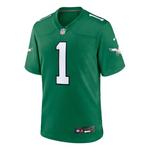 Nike Kids' Philadelphia Eagles Jalen Hurts #1 Throwback Game Jersey - Thumbnail 2 of 3