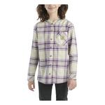 Girls' Carhartt Button Down Flannel Long Sleeve Hooded T-Shirt - Thumbnail 1 of 3