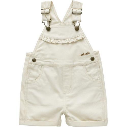 Baby Carhartt Canvas Ruffle Shortall - Primary Image