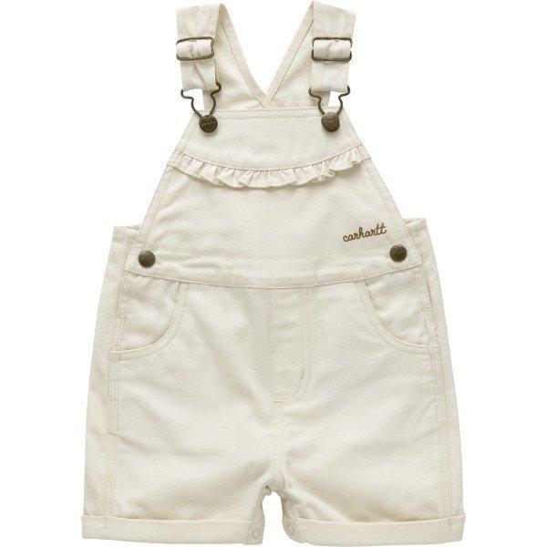 Girls' Carhartt Canvas Ruffle bibs-coveralls