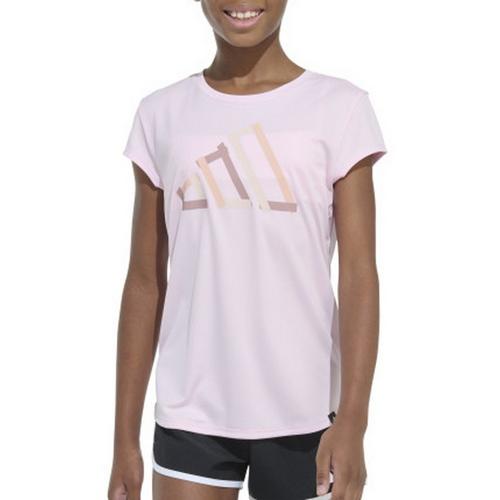 Girls' adidas Cap Sleeve Poly T-Shirt - Primary Image