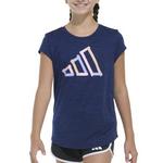 Girls' adidas Cap Sleeve Melange T-Shirt - Thumbnail 1 of 3