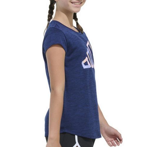 Girls' adidas Cap Sleeve Melange T-Shirt - Primary Image
