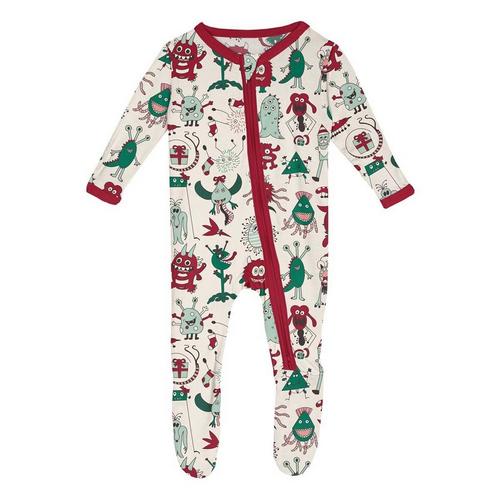 Baby Kickee Pants Zipper Print Footie Pajamas - Primary Image